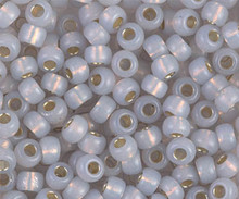 Japanese Miyuki Seed Beads, size 6/0, SKU 111031.MYK6-0576, dyed smoky opal silver lined alabaster, (1 tube, apprx 24-28 grams, apprx 315 beads per tube)