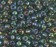Japanese Miyuki Seed Beads, size 6/0, SKU 111031.MYK6-1026, silver lined olive AB, (1 tube, apprx 24-28 grams, apprx 315 beads per tube)