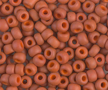 Japanese Miyuki Seed Beads, size 6/0, SKU 111031.MYK6-1236, matte opaque terra cotta, (1 tube, apprx 24-28 grams, apprx 315 beads per tube)