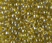 Japanese Miyuki Seed Beads, size 6/0, SKU 111031.MYK6-1889, transparent golden olive luster, (1 tube, apprx 24-28 grams, apprx 315 beads per tube)