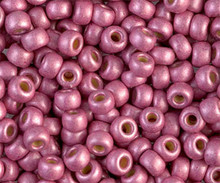 Japanese Miyuki Seed Beads, size 6/0, SKU 111031.MYK6-4210F, duracoat galvanized matte hot pink, (1 tube, apprx 24-28 grams, apprx 315 beads per tube)