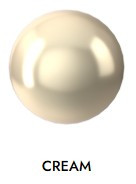 AUSTRIAN CRYSTAL PEARLS, Star Bright 5810, 8mm Round Pearl, cream, (50 Pieces)
