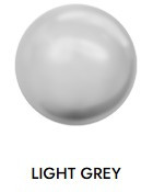AUSTRIAN CRYSTAL PEARLS, Star Bright 5810, 8mm Round Pearl, light grey, (50 Pieces)