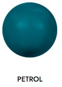 AUSTRIAN CRYSTAL PEARLS, Star Bright 5810, 3mm Round Pearl, petrol, (200 Pieces)