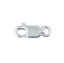 Lobster Claw Clasp, rectangle, 12.4mm, sterling silver, (each)