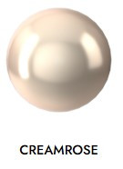 AUSTRIAN CRYSTAL PEARLS, Star Bright 5810, 4mm Round Pearl, creamrose, (100 Pieces)