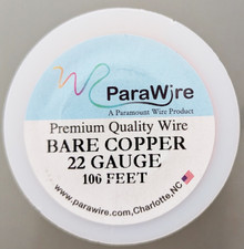 Craft Wire, Round, dead soft, bare copper, 22 gauge, 100 ft spool (1 spool)