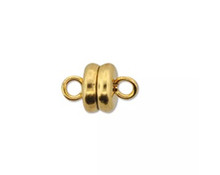 Magnetic Clasp, 6mm small button, Gold Plate, (1 clasp)
