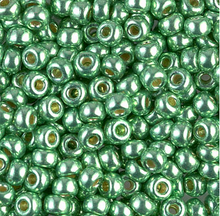 Japanese Miyuki Seed Beads, size 6/0, 4214, duracoat galvanized dark mint green, (1 tube, apprx 24-28 grams, apprx 315 beads per tube)