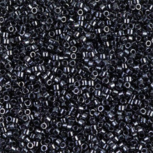 Delica Beads (Miyuki), size 11/0 (same as 12/0), SKU 195006.DB11-0001, gunmetal, (10gram tube, apprx 1900 beads)