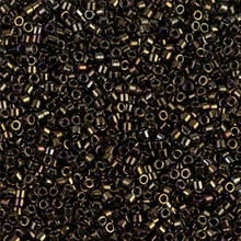 Delica Beads (Miyuki), size 11/0 (same as 12/0), SKU 195006.DB11-0007, brown iris, (10gram tube, apprx 1900 beads)
