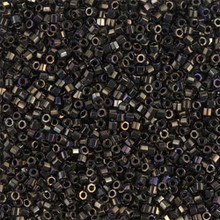 Delica Beads (Miyuki), size 11/0 (same as 12/0), SKU 195006.DB11-0007cut, brown iris, (10gram tube, apprx 1900 beads)