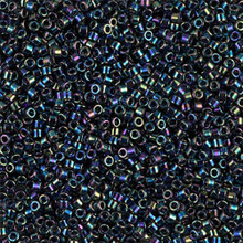 Delica Beads (Miyuki), size 11/0 (same as 12/0), SKU 195006.DB11-0005, medium blue iris, (10gram tube, apprx 1900 beads)