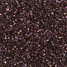 Delica Beads (Miyuki), size 11/0 (same as 12/0), SKU 195006.DB11-0012cut, raspberry metallic, (10gram tube, apprx 1900 beads)