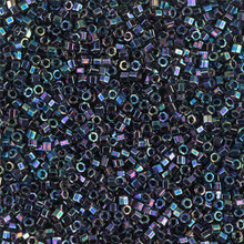 Delica Beads (Miyuki), size 11/0 (same as 12/0), SKU 195006.DB11-0005cut, medium blue iris, (10gram tube, apprx 1900 beads)