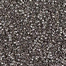Delica Beads (Miyuki), size 11/0 (same as 12/0), SKU 195006.DB11-0021, steel, (10gram tube, apprx 1900 beads)