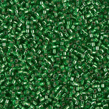 Delica Beads (Miyuki), size 11/0 (same as 12/0), SKU 195006.DB11-0046, light green silver lined, (10gram tube, apprx 1900 beads)