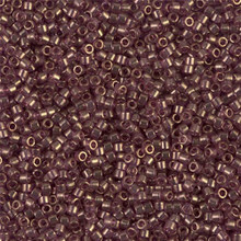 Delica Beads (Miyuki), size 11/0 (same as 12/0), SKU 195006.DB11-0108, gold luster amethyst, (10gram tube, apprx 1900 beads)
