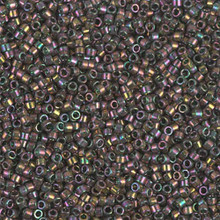 Delica Beads (Miyuki), size 11/0 (same as 12/0), SKU 195006.DB11-0127, olive gold luster iris, (10gram tube, apprx 1900 beads)