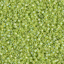 Delica Beads (Miyuki), size 11/0 (same as 12/0), SKU 195006.DB11-0169,opaque chartreuse ab, (10gram tube, apprx 1900 beads)