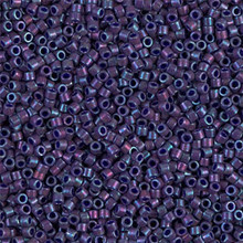 Delica Beads (Miyuki), size 11/0 (same as 12/0), SKU 195006.DB11-0135, midnight purple metallic, (10gram tube, apprx 1900 beads)