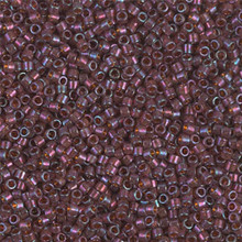Delica Beads (Miyuki), size 11/0 (same as 12/0), SKU 195006.DB11-0129, pink luster topaz, (10gram tube, apprx 1900 beads)