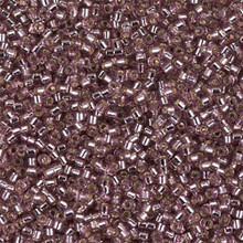 Delica Beads (Miyuki), size 11/0 (same as 12/0), SKU 195006.DB11-0146, lilac silver lined, (10gram tube, apprx 1900 beads)