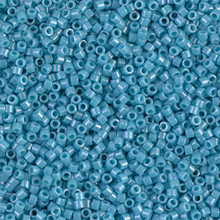 Delica Beads (Miyuki), size 11/0 (same as 12/0), SKU 195006.DB11-0218, light blue opaque luster, (10gram tube, apprx 1900 beads)