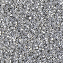 Delica Beads (Miyuki), size 11/0 (same as 12/0), SKU 195006.DB11-0252, grey ceylon, (10gram tube, apprx 1900 beads)