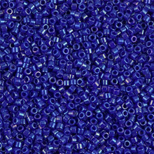 Delica Beads (Miyuki), size 11/0 (same as 12/0), SKU 195006.DB11-0216, royal blue opaque luster, (10gram tube, apprx 1900 beads)
