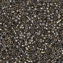 Delica Beads (Miyuki), size 11/0 (same as 12/0), SKU 195006.DB11-0254, galvanized tarnished silver, (10gram tube, apprx 1900 beads)