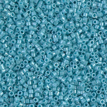 Delica Beads (Miyuki), size 11/0 (same as 12/0), SKU 195006.DB11-0217, light aqua opaque luster, (10gram tube, apprx 1900 beads)