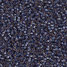 Delica Beads (Miyuki), size 11/0 (same as 12/0), SKU 195006.DB11-0278, lined dark blue luster, (10gram tube, apprx 1900 beads)