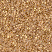 Delica Beads (Miyuki), size 11/0 (same as 12/0), SKU 195006.DB11-0230, 24KT lined cream opal, (5gram tube, apprx 950 beads)