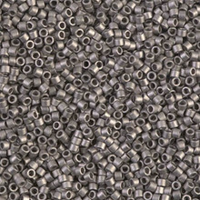 Delica Beads (Miyuki), size 11/0 (same as 12/0), SKU 195006.DB11-0321, metallic silver matte, (10gram tube, apprx 1900 beads)