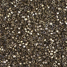 Delica Beads (Miyuki), size 11/0 (same as 12/0), SKU 195006.DB11-0254cut, galvanized tarnished silver, (10gram tube, apprx 1900 beads)