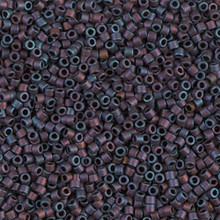 Delica Beads (Miyuki), size 11/0 (same as 12/0), SKU 195006.DB11-0323, purple iris matte metallic, (10gram tube, apprx 1900 beads)