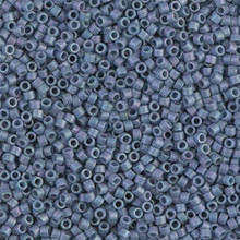 Delica Beads (Miyuki), size 11/0 (same as 12/0), SKU 195006.DB11-0376, light grey blue matte metallic, (10gram tube, apprx 1900 beads)