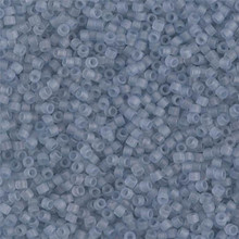 Delica Beads (Miyuki), size 11/0 (same as 12/0), SKU 195006.DB11-0381, shadow gray transparent matte, (10gram tube, apprx 1900 beads)