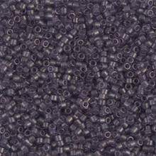 Delica Beads (Miyuki), size 11/0 (same as 12/0), SKU 195006.DB11-0386, dried lavender transparent matte, (10gram tube, apprx 1900 beads)