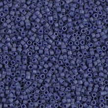 Delica Beads (Miyuki), size 11/0 (same as 12/0), SKU 195006.DB11-0377, dark grey blue matte metallic, (10gram tube, apprx 1900 beads)