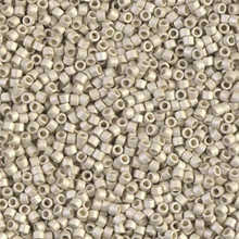 Delica Beads (Miyuki), size 11/0 (same as 12/0), SKU 195006.DB11-0335, matte galvanized silver, (10gram tube, apprx 1900 beads)