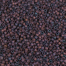 Delica Beads (Miyuki), size 11/0 (same as 12/0), SKU 195006.DB11-0312, metallic copper matte, (10gram tube, apprx 1900 beads)