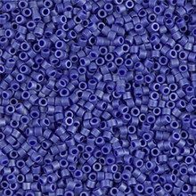 Delica Beads (Miyuki), size 11/0 (same as 12/0), SKU 195006.DB11-0361, sapphire blue matte metallic, (10gram tube, apprx 1900 beads)