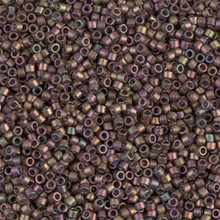 Delica Beads (Miyuki), size 11/0 (same as 12/0), SKU 195006.DB11-0380, matte metallic khaki iris, (10gram tube, apprx 1900 beads)