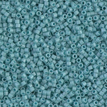 Delica Beads (Miyuki), size 11/0 (same as 12/0), SKU 195006.DB11-0375,light aqua matte metallic, (10gram tube, apprx 1900 beads)