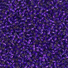 Delica Beads (Miyuki), size 11/0 (same as 12/0), SKU 195006.DB11-0610, violet silver lined (dyed), (10gr.)