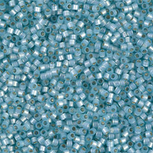 Delica Beads (Miyuki), size 11/0 (same as 12/0), SKU 195006.DB11-0628, light aqua alabaster silver lined (dyed), (10gr.)