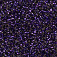 Delica Beads (Miyuki), size 11/0 (same as 12/0), SKU 195006.DB11-0609, dark purple silver lined (dyed), (10gr.)