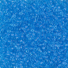 Delica Beads (Miyuki), size 11/0 (same as 12/0), SKU 195006.DB11-0706, light blue transparent, (10gram tube, apprx 1900 beads)